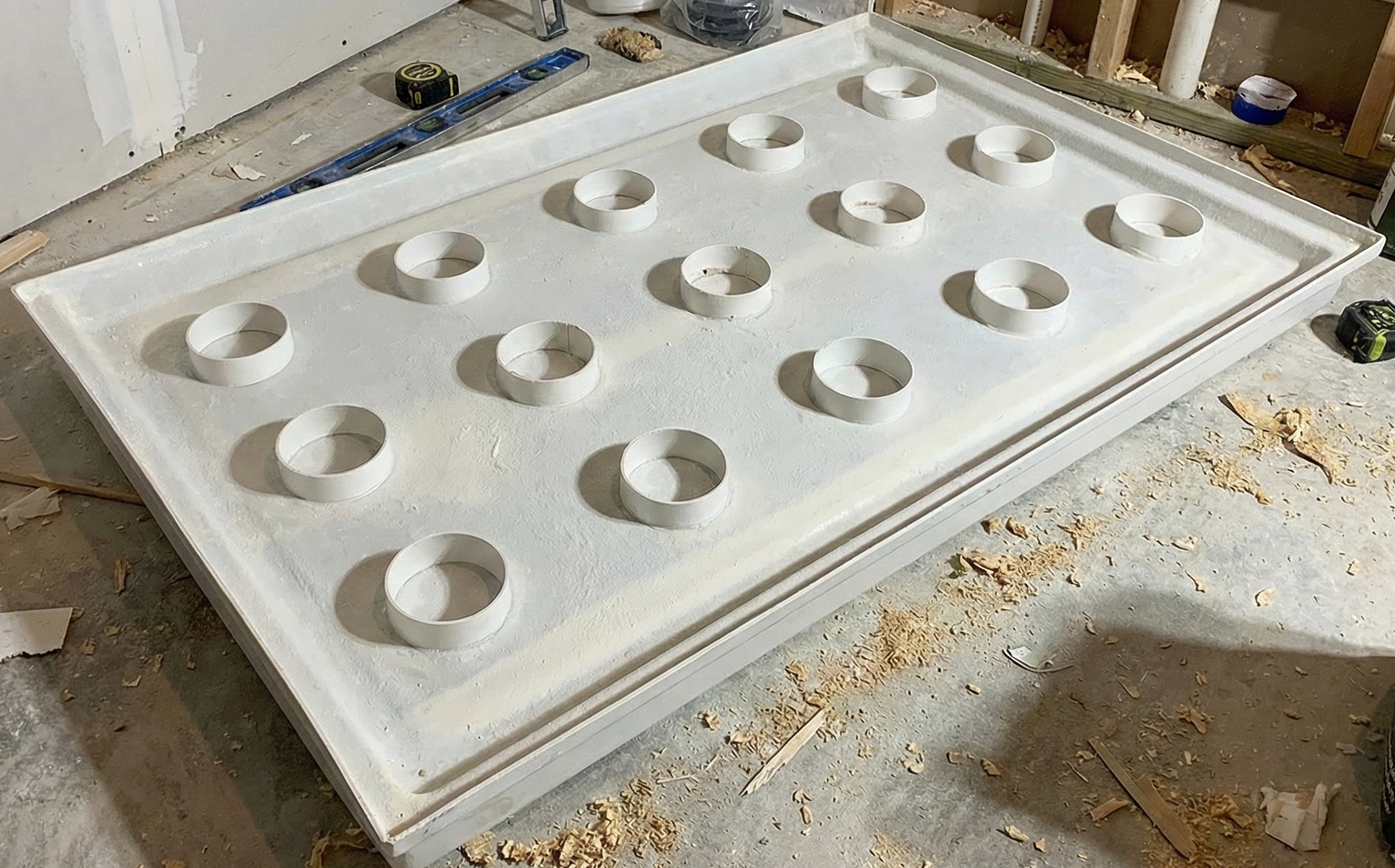 Fiberglass Pan Underside